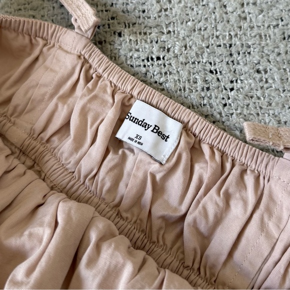 Sunday Best by Aritzia tiered cotton mini dress XS - Picture 3 of 9